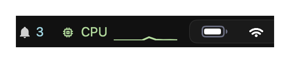 CPU widget with history graph