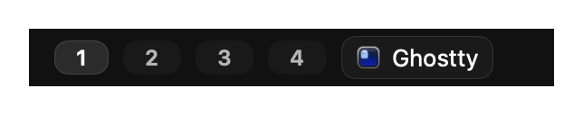 EasyBar Spaces widget with front-app icons